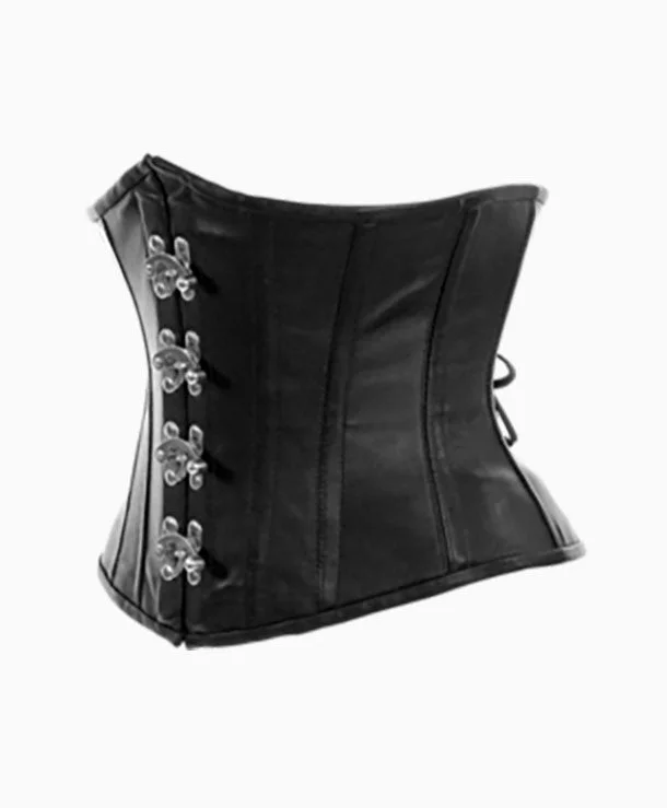 Red corsets for a passionate and attention - grabbing styleCersei Underbust Corset in Black Leather