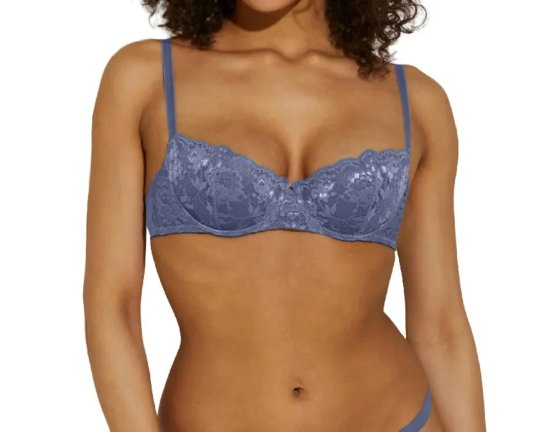 Nude Color Lingerie for WomenNever Say Never Pushie Push-Up Bra In Luzerne Blue