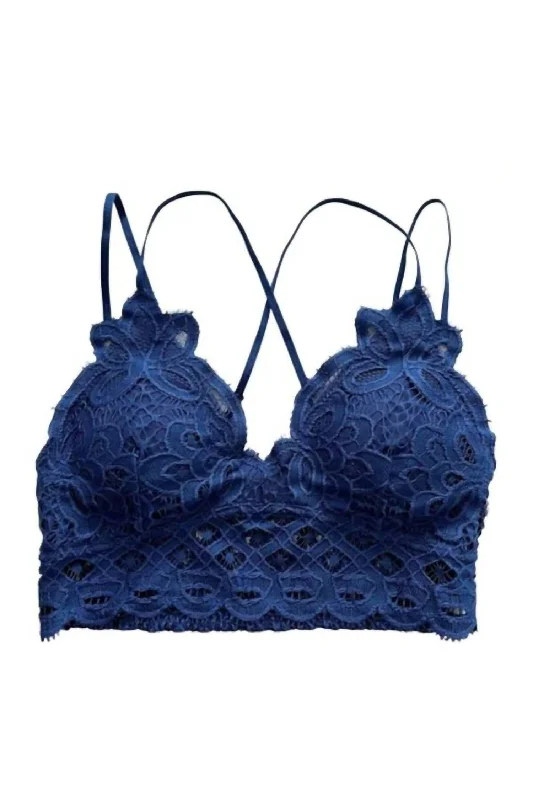 Designer Lingerie Sets for WomenWomen's Lace Bralette In Royal Blue