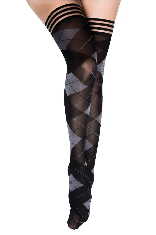 Embellished Tights for WomenKix'ies Argyle Thigh Highs