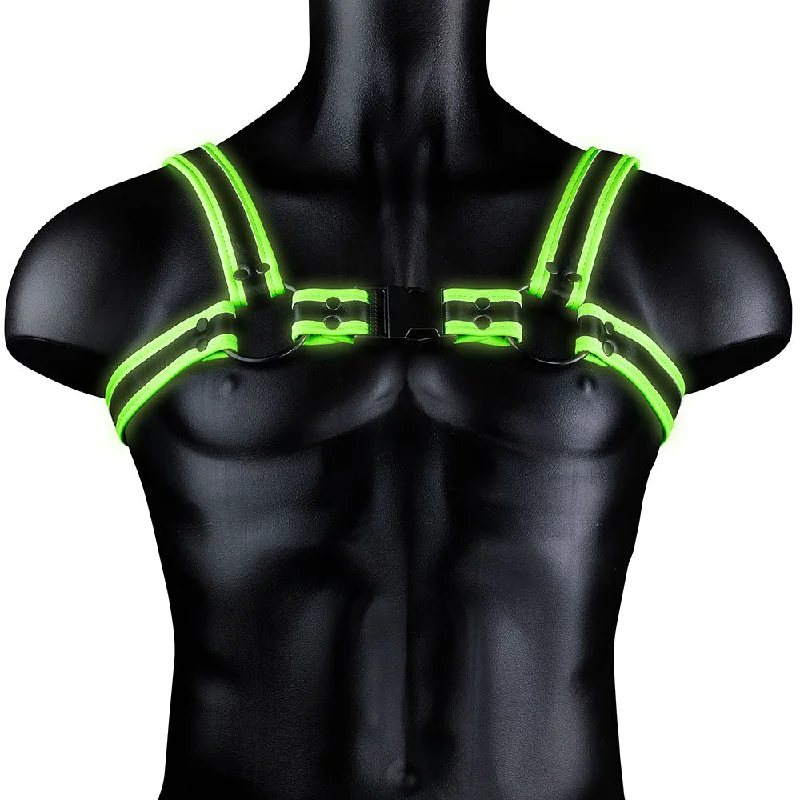 Boudoir Photography Lingerie for WomenOuch! Glow In The Dark Bulldog Buckle Harness /M