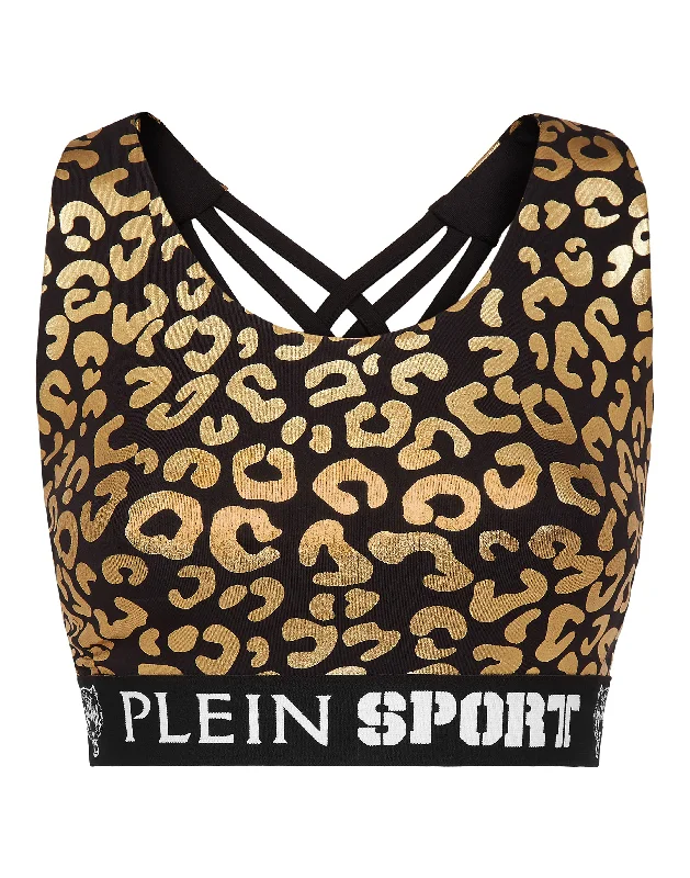 Women's Lingerie with Matching RobesJogging Bra Leopard