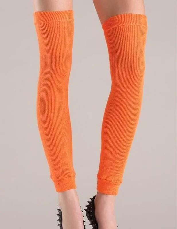 Women's Tights with PatternsBe Wicked BW711OR Orange Thigh Highs