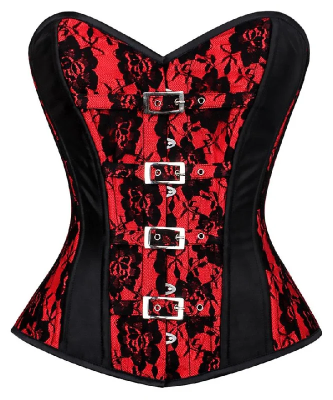 Leather bustiers for a bold and edgy lookPetra Overbust Corset with Buckled-up