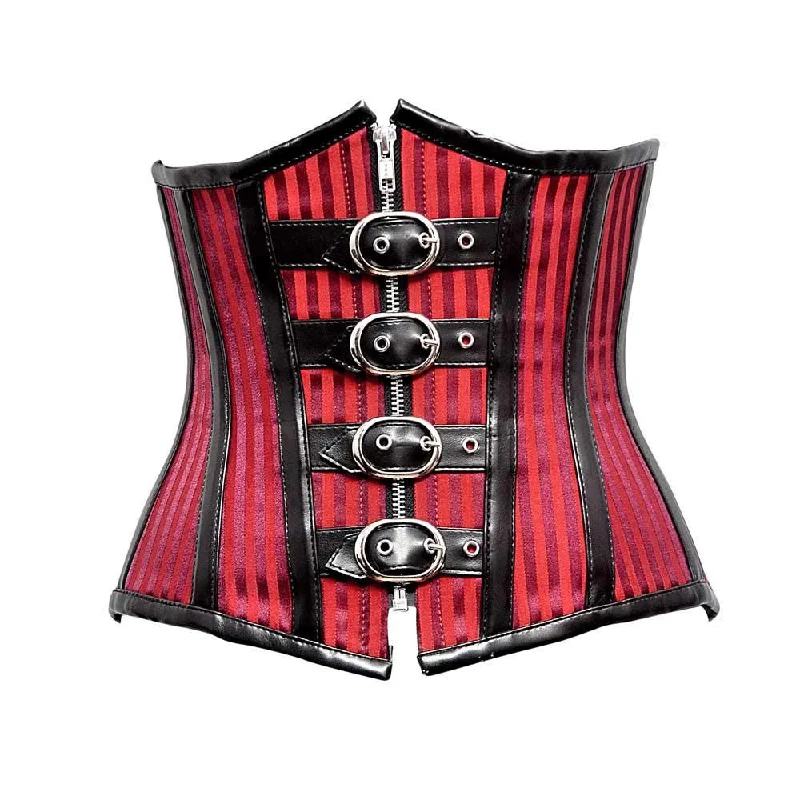 Gothic - inspired bustiers featuring dark colors and studsCherry Custom Made Corset