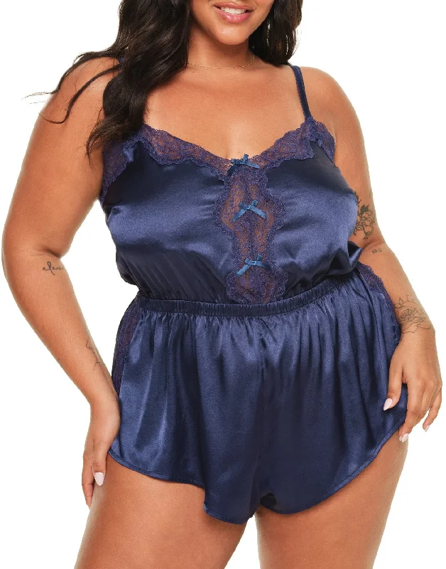 Breathable Bamboo Lingerie for WomenCilla Women's Plus-Size Romper Lingerie