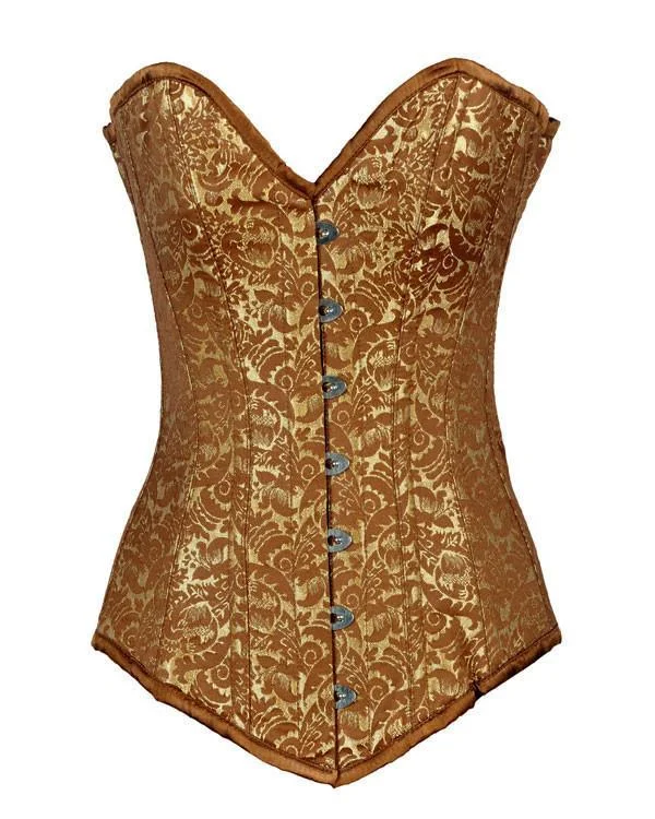 Steampunk - themed bustiers with brass accentsEdwards Longline Overbust Corset