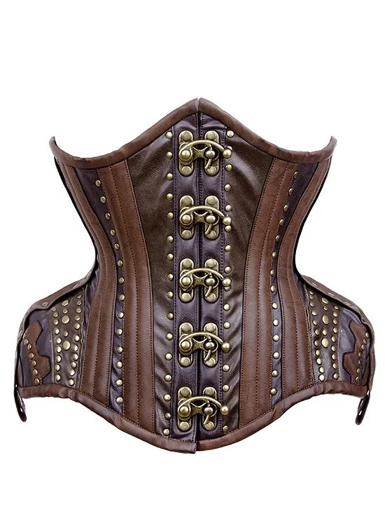 Steampunk - themed bustiers with brass accentsBellisa Steampunk Curvy Waist Training Corset