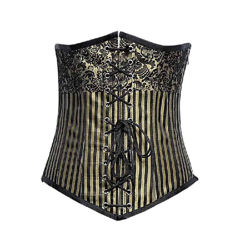 Steampunk - themed bustiers with brass accentsCharity Custom Made Corset