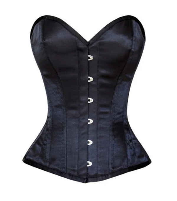 Waist - training corsets for long - term figure shapingCertainly Sweetheart Overbust Corset in Black Satin