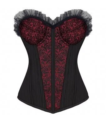 Breathable corsets for all - day wearCyntha Gothic Overbust Fashion Corset With Cups