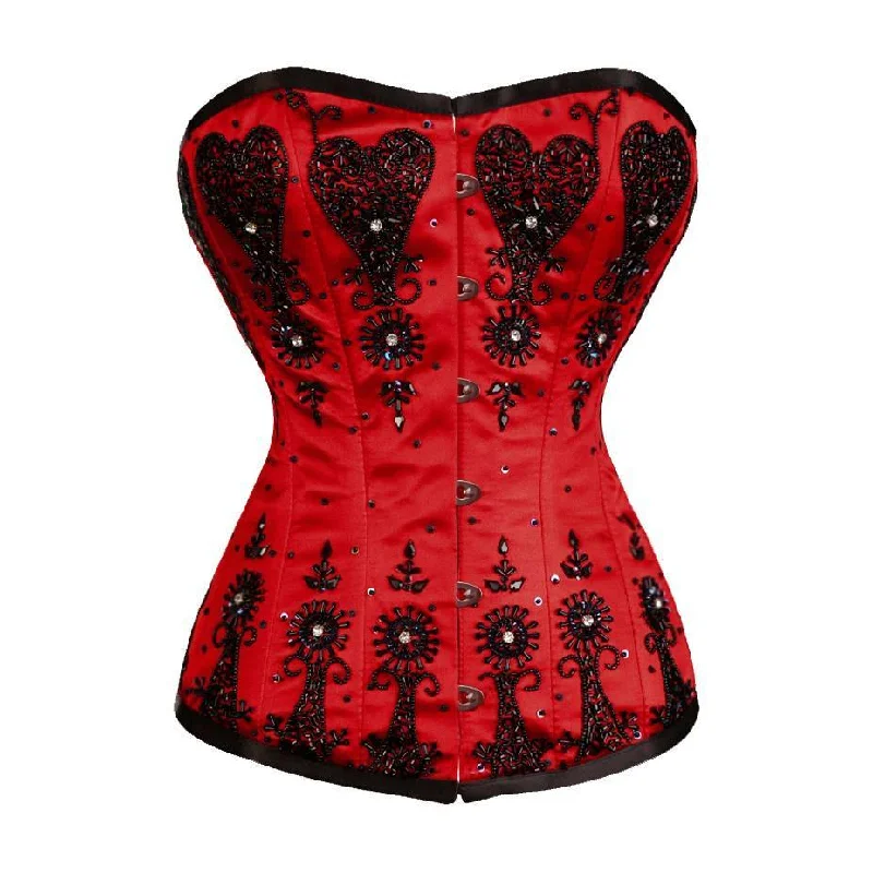 Vintage - style women's bustiers with lace and bowsKennedy Overbust Couture Corset