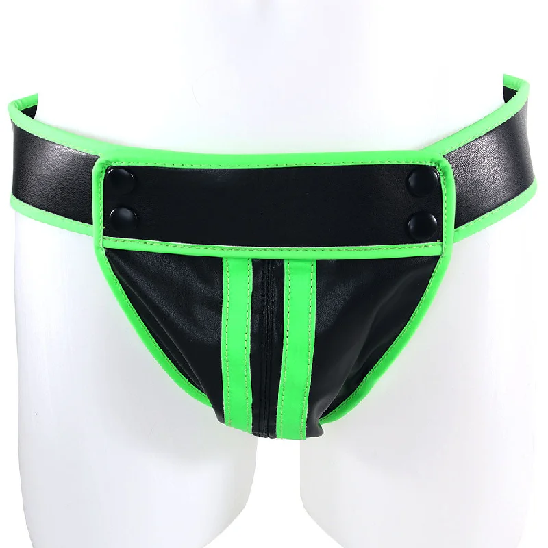 Women's Bridal Lingerie CollectionOuch! Glow In The Dark Striped Pouch Jock Strap /XL