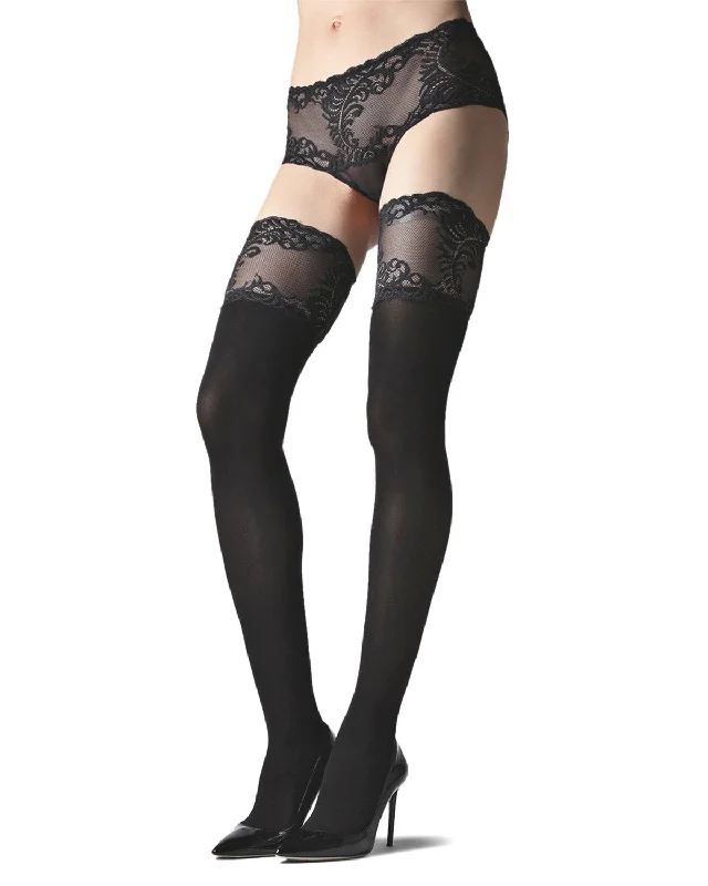 Tights for Professional WearNatori Feathers Opaque Thigh High Stockings