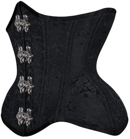 Supportive bustiers for large - busted womenHide and Seek Steampunk Curvy Underbust in Black Brocade