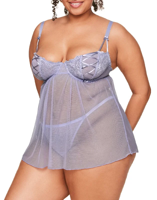 Women's Lingerie with Modern PrintsIsmelka Women's Plus-Size Unlined Babydoll Lingerie