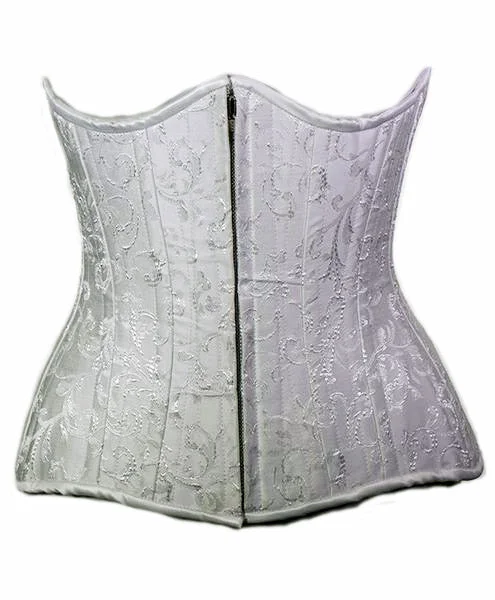 Compression bustiers for a slimming effectTemptress Underbust in White Brocade