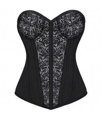 Waist - training corsets for long - term figure shapingOrabella Gothic Overbust Fashion Corset With Cups