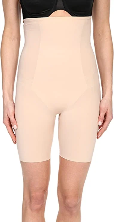 Tights with Floral DesignsSPANX 10006R,Thinstincts High-Waisted Mid-Thigh Short