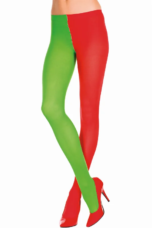 Tights with Bow DetailsRed & Kelly Green Jester Tights