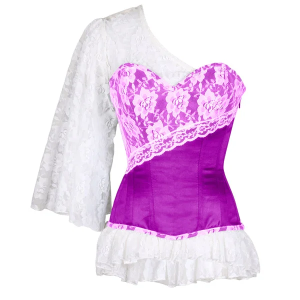 Halloween - themed corsets for a spooky costumeGareth Laced Cloud Purple Overbust Corset