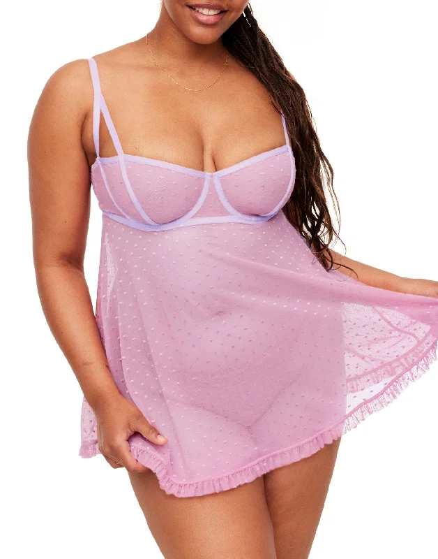 Women's Lingerie with Built-in ShapewearAubrey Women's Plus-Size Unlined Babydoll Lingerie