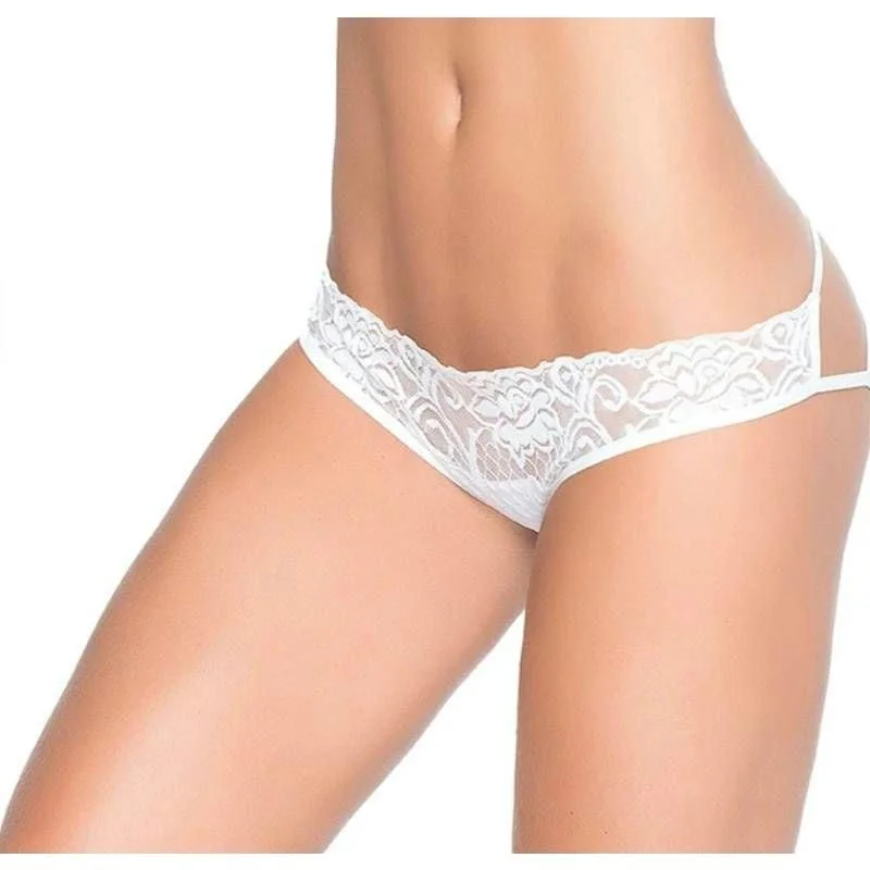 Affordable Lingerie for WomenCaged Lace Pantie White