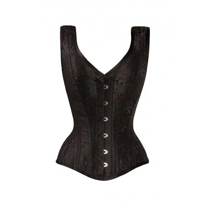 Halloween - themed corsets for a spooky costumeFoster Overbust Black Steel Boned Corset