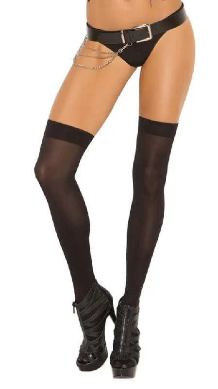 Women's Tights with RhinestonesOpaque Black or White Nylon Thigh High Stockings