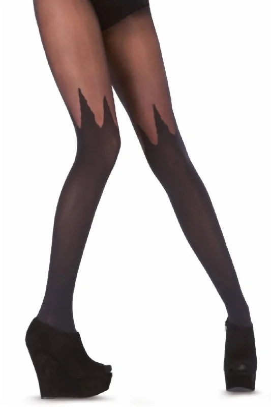 Women's Tights with RhinestonesWomen's Spike Mock Hold Up Tights In Black