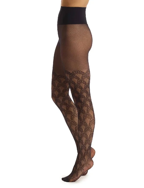 Women's Mesh TightsMarais Faux Thigh High Tight In Black