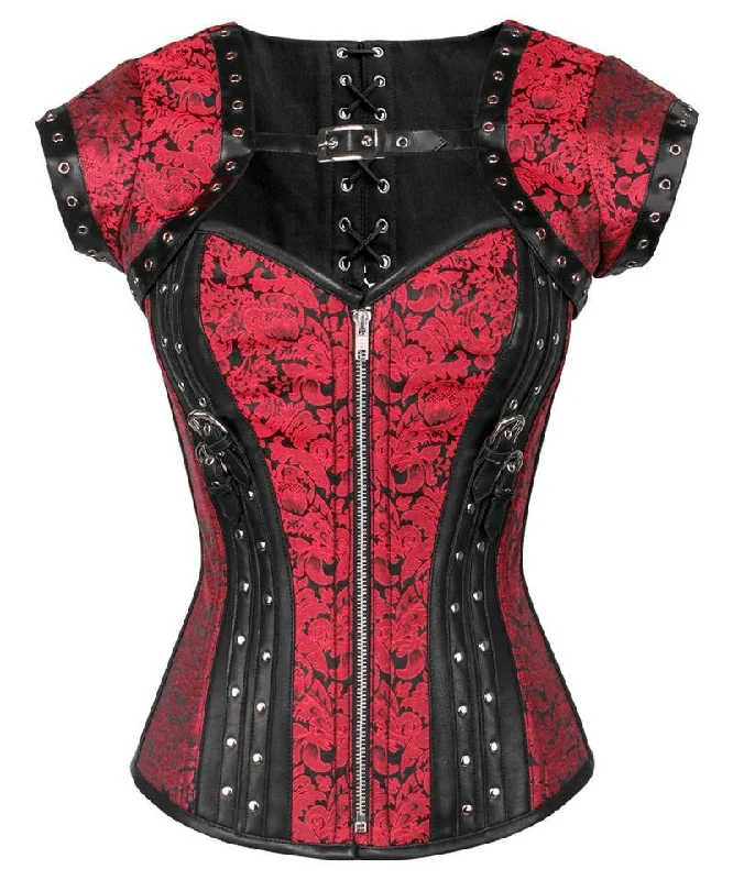 Microfiber corsets for a lightweight optionPeyton Steampunk Overbust Corset with Bolero