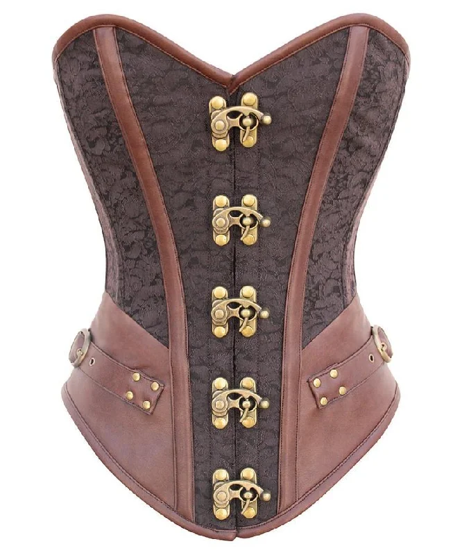 Hollywood - glamour bustiers for a red - carpet effectSwan Instant Shape Steampunk Overbust Corset with Curved Hem