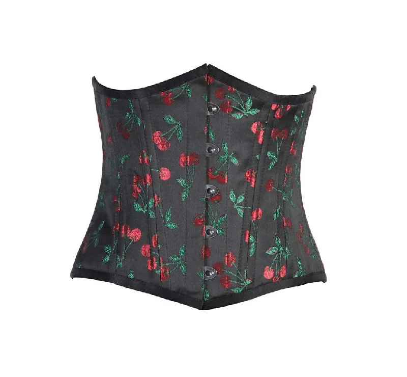 Retro - 1950s corsets with a cinched waistWT-UB CHERRY BROCADE