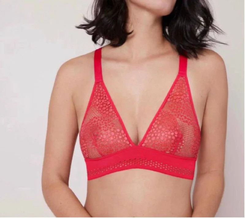 Women's Lingerie with Matching RobesUrban Triangle Non-Wire Bra In Red