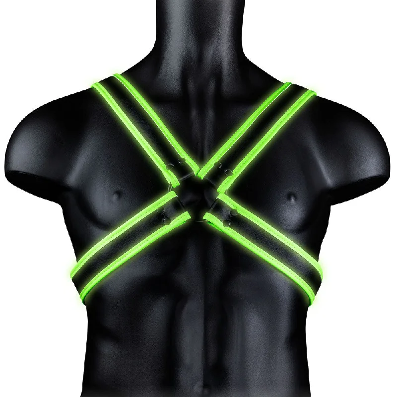 Women's Lingerie with Convertible StrapsOuch! Glow In The Dark Cross Harness /XL