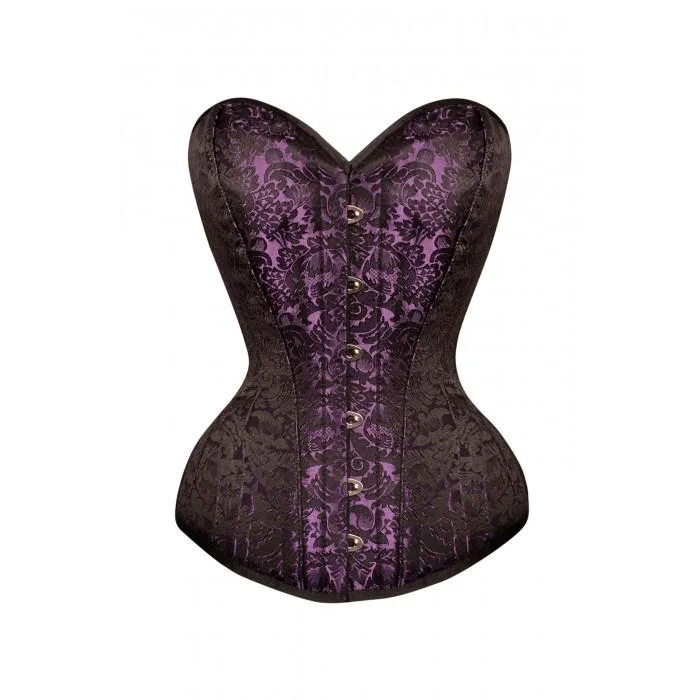 Victorian - era corsets with intricate boning detailsRomelu Steel Boned Waist Taiming Corset With Hip Gores