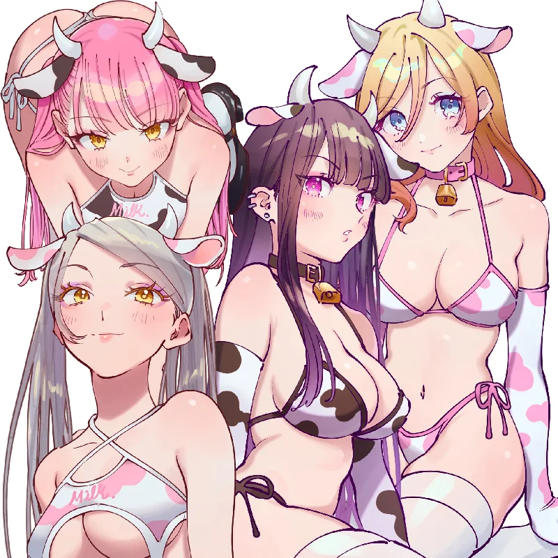 Nude Color Lingerie for WomenCow Event Stickers