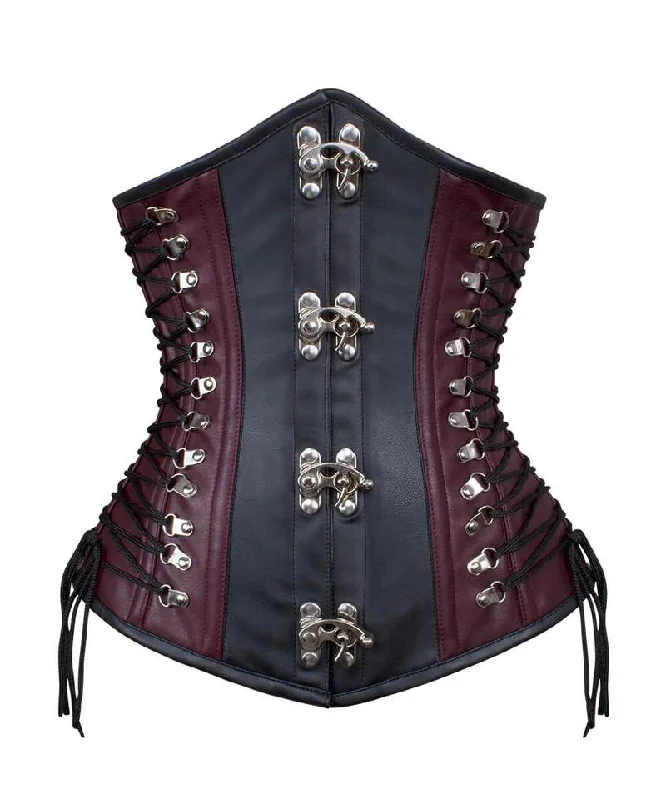 White bustiers for a pure and innocent aestheticLaverne Steampunk Underbust Corset with Criss-Cross at Sides