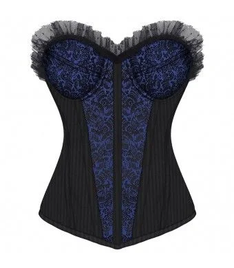 Denim - look corsets for a casual yet stylish twistOanie Gothic Overbust Fashion Corset With Cups