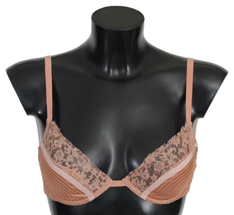 Women's Lingerie with Embroidery DetailsErmanno Scervino  Lace Push Up Silk Women's Underwear