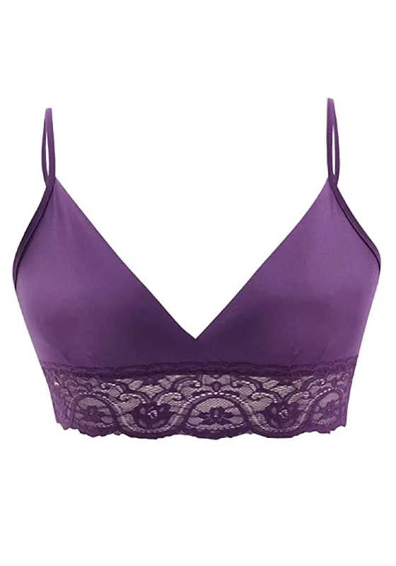 Seamless Lingerie for WomenTulip Bralette In Plum