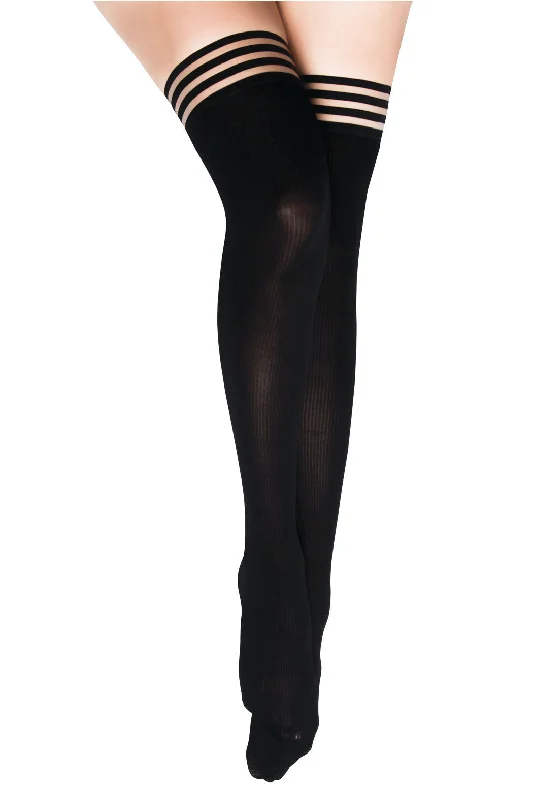 Women's Tights with PatternsKix'ies Ribbed Thigh Highs