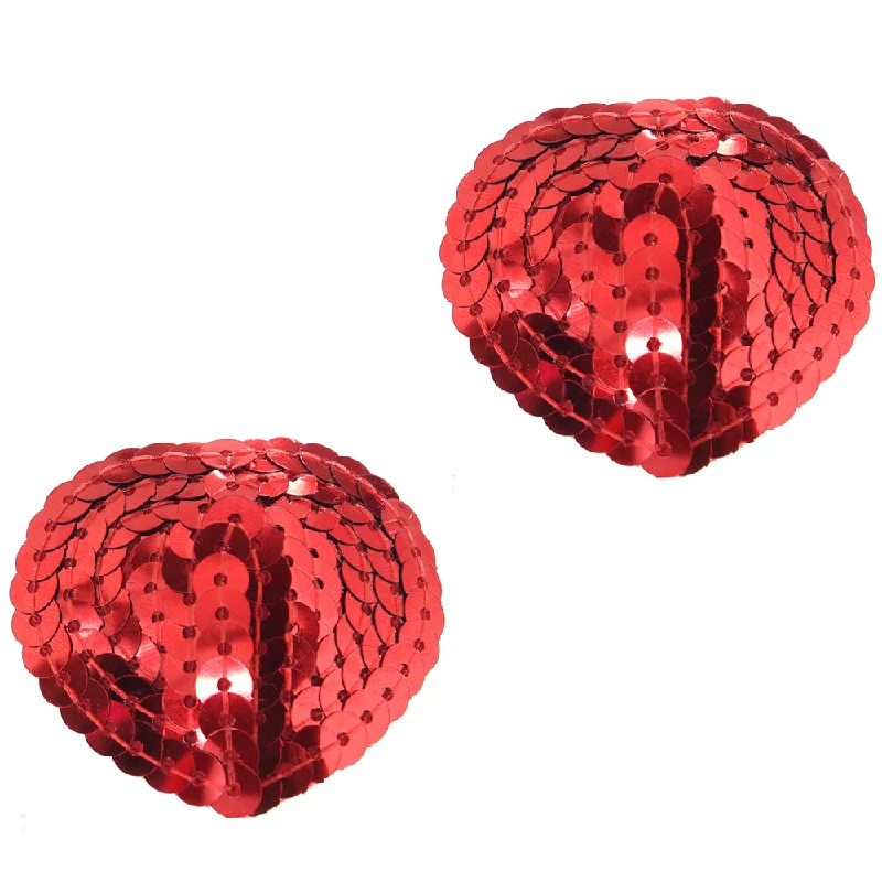 Women's Chemises and BabydollsNipple Couture Red Sequin Heart Covers