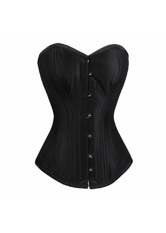 Lace - covered corsets for a feminine touchWT-OB BLACK TAFFETA