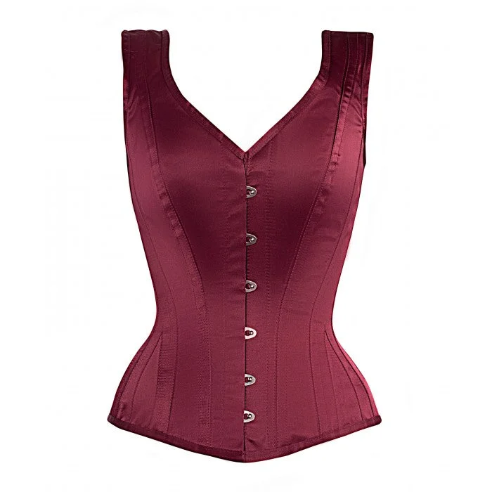 Neoprene corsets for a stretchy and form - fitting styleInnis Overbust Burgundy Steel Boned Corset