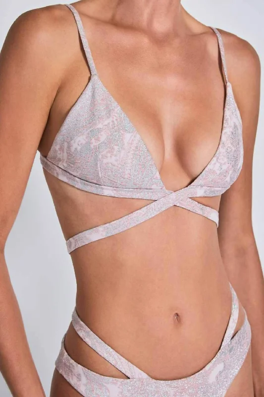 Women's Lingerie for Post-SurgeryJuno Bra Top In Pink,silver