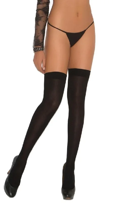 Plus Size Women's TightsThigh Highs with Bow & Lace Trim