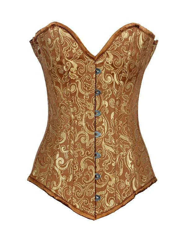 Bohemian - style corsets with tassels and embroideryAndrea Longline Overbust Corset