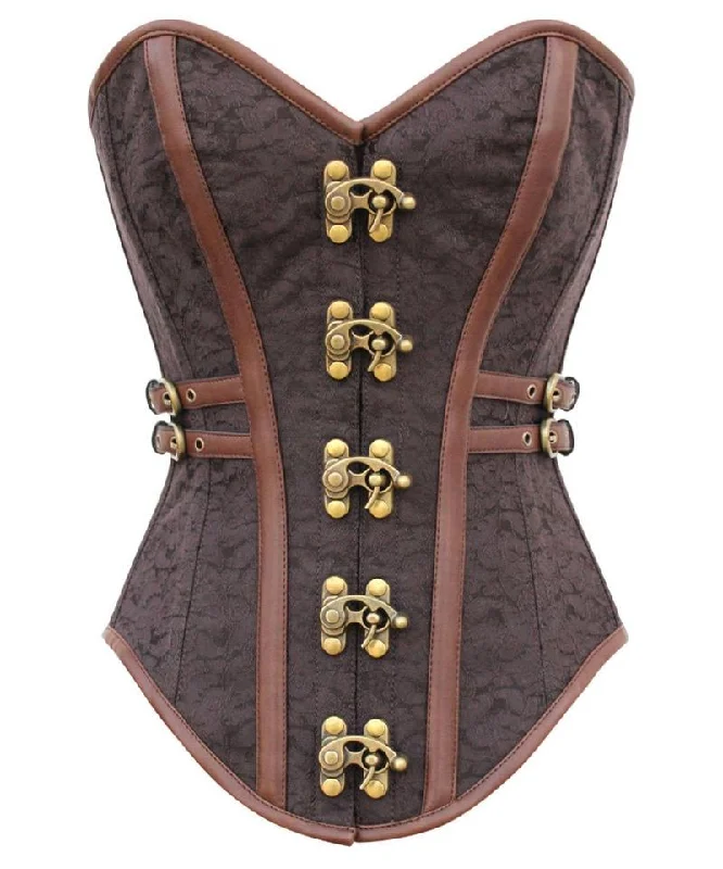 Geometric - printed bustiers for a modern and trendy lookDine Instant Shape Steampunk Brocade Corset with Side Buckles